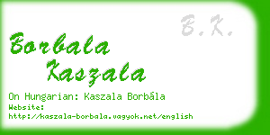 borbala kaszala business card